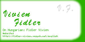 vivien fidler business card